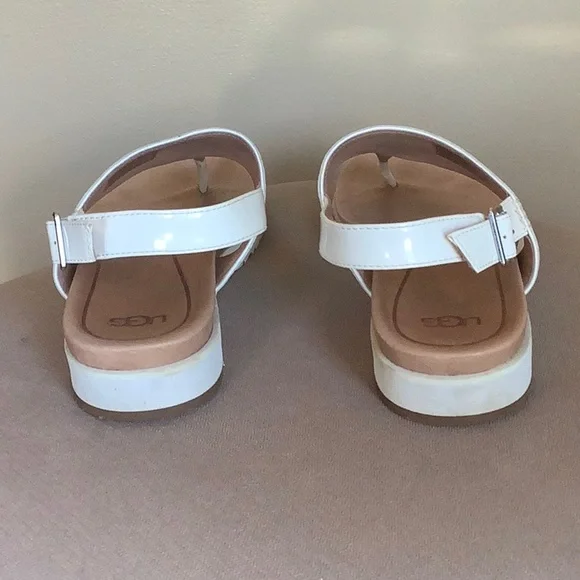 UGG White Sandals - Picture 3 of 9